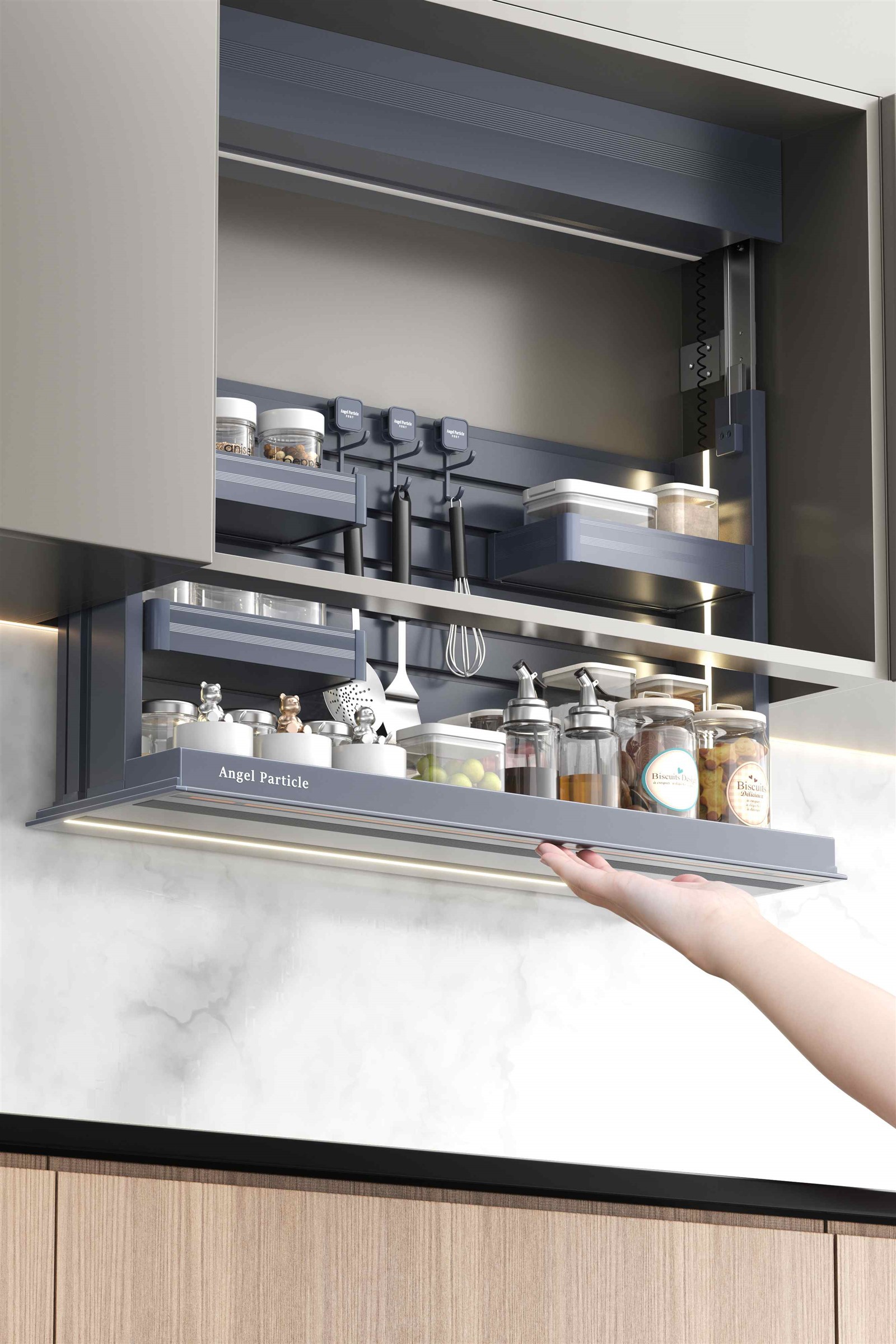 Electric lifting seasoning rack Electric lifting seasoning rack